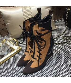 Louis Vuitton Heel 8.5cm Laureate Half Boots 1A1YNW Kahki 2016 (LV-6102715 )