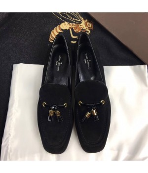 Louis Vuitton Black Suede Leather Society Loafer 2017 (GD5002-7082331 )