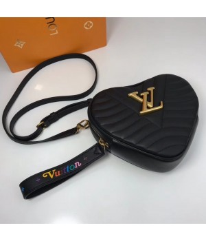 Louis Vuitton Calfskin Heart Bag New Wave Bag M52794 Black 2019 (XYS-9011805 )