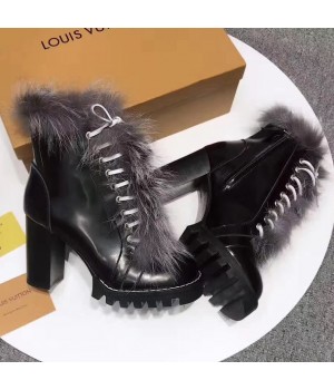 Louis Vuitton Star Trail Ankle Boots 1A307H Fox Fur 2017 (GD5023-708233 )