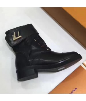 Louis Vuitton Wonderland Ranger Ankle Boots 1A1IY6 Black Leather 2017 (GD5023-7082339 )