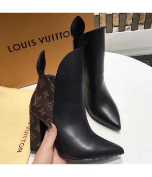 Louis Vuitton Heel 9.5cm Rodeo Queen Ankle Boots 1A2VJM Monogram/Leather 2017 (GD5023-7082341 )