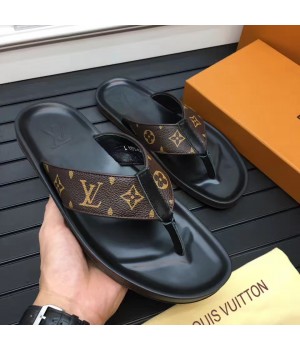 Louis Vuitton Men's Shong Slipper Sandal Monogram Canvas (K2100-7061701 )