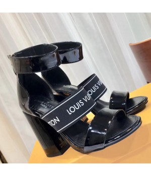 Lousi Vuitton Star Trail Sandal in Patent & Elastic Black 2018 (GD1054-8011805 )