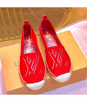 Louis Vuitton Seashore Oversize LV Flat Espadrilles 1A4VZK Red 2019 (1054-9051552 )