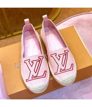 Louis Vuitton Seashore Oversize LV Flat Espadrilles 1A4VZK Pink 2019 (1054-9051550 )