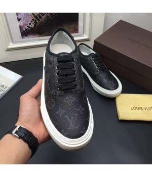 Louis Vuitton Men's Lace-up Sneaker Monogram Eclipse Canvas 2017 (K2100-7061713 )
