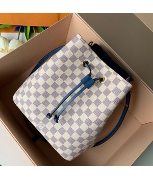 Louis Vuitton Noe Bucket Bag in Damier Azur Canvas N40153 Blue 2019 (KD-9031817 )