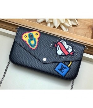 Louis Vuitton Pochette Fﾨﾦlicie Pouch Epi Leather M63726 Black 2019 (JCP-9021406 )