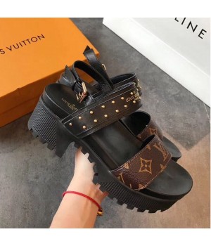 Louis Vuitton Laureate Platform Sandal Monogram Canvas/Black 2019 (EM-9031906 )