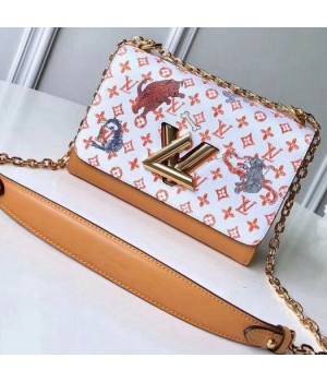Louis Vuitton Transformed Monogram Canvas Twist MM Bag M44408 White/Yellow 2019 (XLJ-8121931 )