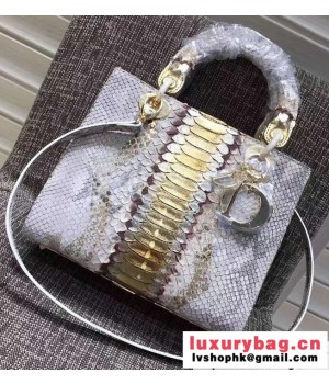 Lady Dior Medium Python Tote Bag