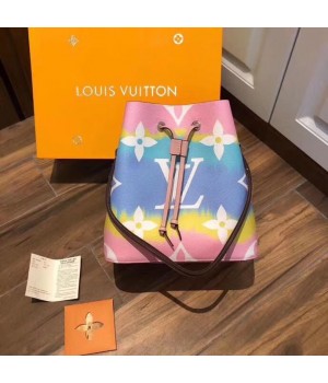 Louis Vuitton Monogram Canvas Neonoe Original Leather M45126 Pink&Blue