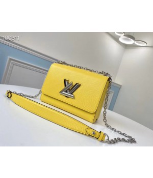 Louis vuitton original epi leather TWIST MM M66119 yellow