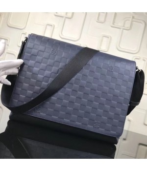 LOUIS VUITTON ORIGINAL LEATHER MESSENGER BAG N41038 N41035 BLUE