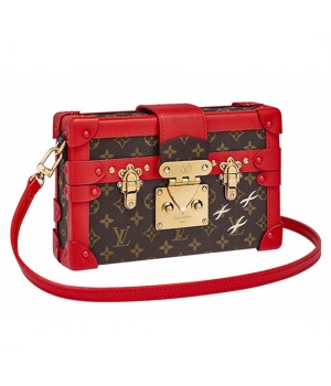 Louis Vuitton M40274 Petite Malle Crossbody Bag Monogram Canvas