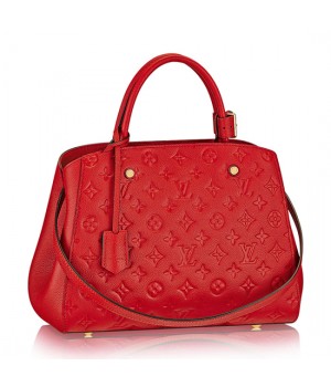 Louis Vuitton M41194 Montaigne MM Tote Bag Monogram Empreinte Leather