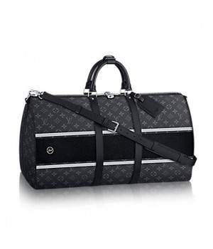 Louis Vuitton M43413 Keepall 45 Bandouliere Duffel Bag Monogram Eclipse Canvas