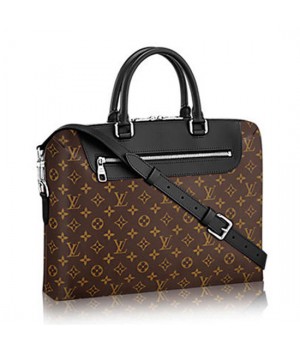Louis Vuitton M54019 Porte-Documents Jour Briefcase Monogram Macassar Canvas