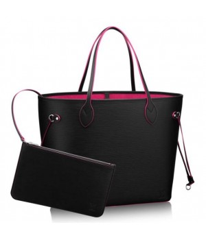 Louis Vuitton Neverfull MM Bag In Noir Epi Leather M54185