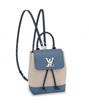 Louis Vuitton Blue Jean Lockme Mini Backpack M55017