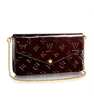 Louis Vuitton M61267 Pochette Felicie Chain Wallet Monogram Vernis