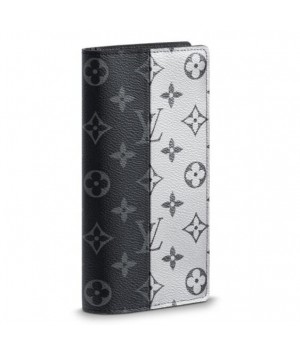Louis Vuitton Brazza Wallet Eclipse Silver M63027