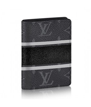 Louis Vuitton M64435 Pocket Organizer Monogram Eclipse Canvas