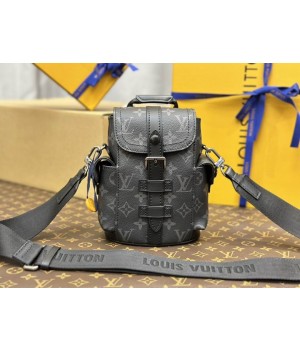 Louis Vuitton Damier Graphite Canvas Nano Christopher Bag M82769 14X19X6cm XM