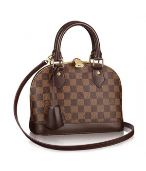 Louis Vuitton N41221 Alma BB Tote Bag Damier Ebene Canvas