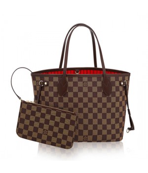 Louis Vuitton N41359 Neverfull PM Shoulder Bag Damier Ebene Canvas