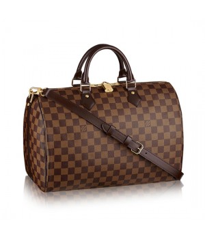 Louis Vuitton N41366 Speedy Bandouliere 35 Tote Bag Damier Ebene Canvas