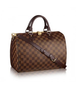 Louis Vuitton N41367 Speedy Bandouliere 30 Tote Bag Damier Ebene Canvas