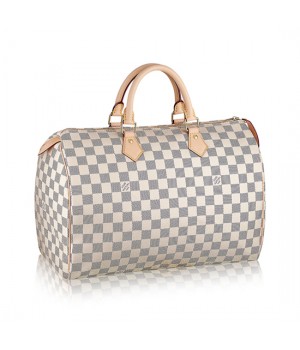 Louis Vuitton N41369 Speedy 35 Tote Bag Damier Azur Canvas