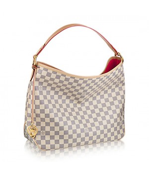 Louis Vuitton N41448 Delightful MM Hobo Bag Damier Azur Canvas