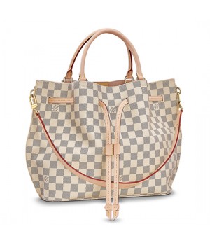 Louis Vuitton N41579 Girolata Tote Bag Damier Azur Canvas