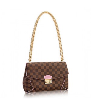 Louis Vuitton N41597 Caissa Clutch Shoulder Bag Damier Ebene Canvas