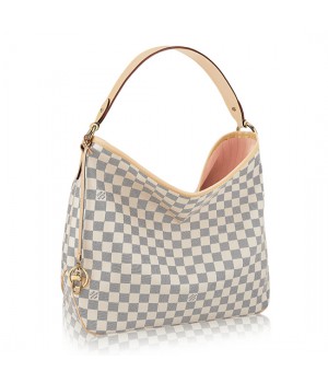 Louis Vuitton N41607 Delightful MM Hobo Bag Damier Azur Canvas