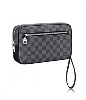 Louis Vuitton N41664 Kasai Clutch Damier Graphite Canvas