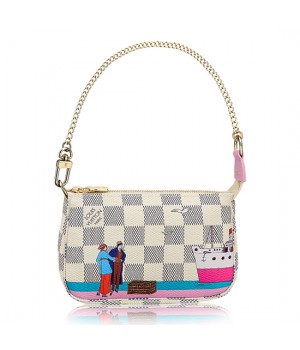 Louis Vuitton N41669 Mini Pochette Accessoires Damier Azur Canvas