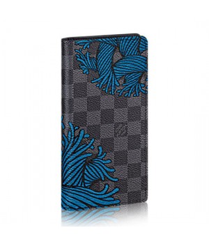 Louis Vuitton N41677 Brazza Wallet Damier Graphite Canvas