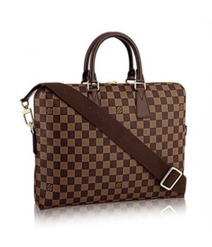 Louis Vuitton N42242 Porte Documents Jour Briefcase Damier Ebene Canvas