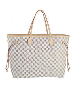 Louis Vuitton N51108 Neverfull GM Shoulder Bag Damier Azur Canvas