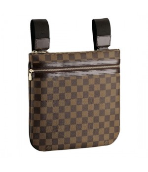 Louis Vuitton N51111 Pochette Bosphore Crossbody Bag Damier Ebene Canvas