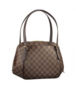 Louis Vuitton N51174 Belem MM Hobo Bag Damier Ebene Canvas
