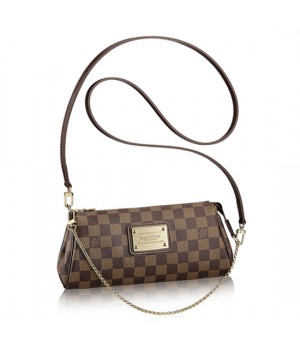 Louis Vuitton N55213 Eva Clutch Damier Ebene Canvas