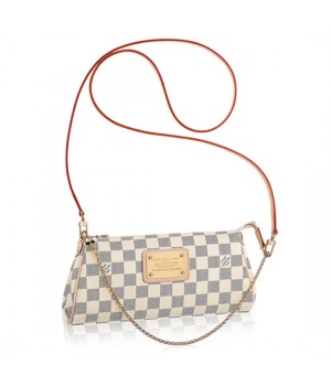 Louis Vuitton N55214 Eva Clutch Damier Azur Canvas