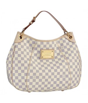 Louis Vuitton N55215 Galliera PM Hobo Bag Damier Azur Canvas