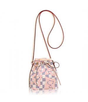 Louis Vuitton N60052 Nano Noe Shoulder Bag Damier Azur Canvas