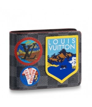 Louis Vuitton Multiple Wallet Damier Graphite Patches N60097